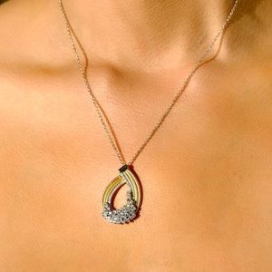 Triple Loop Pear shaped 925 Silver Pendant